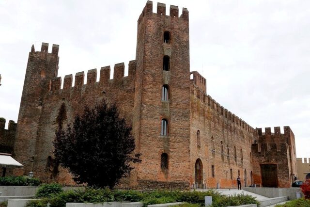 Montagnana mastio, medieval castle in the Veneto region.