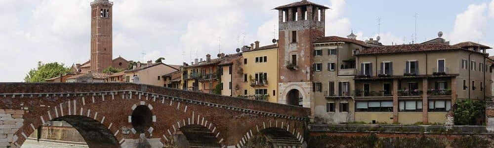 Verona stone Bridge on the Adige river